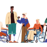 groupe de personnes en situation de handicap